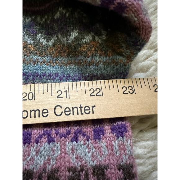 Eddie Bauer 100% Wool Cardigan Sweater Women s M Relaxed Nordic Fairisle classic - Picture 7 of 13